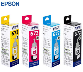 愛普生（EPSON） T6721 6721原裝墨水L221/L363/L351/L565/L455 墨倉式打印機墨水T672系列四色套裝
